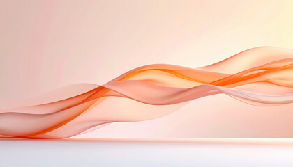 Soft flowing shapes create sense of balance and movement, evoking tranquility and harmony in gentle color palette