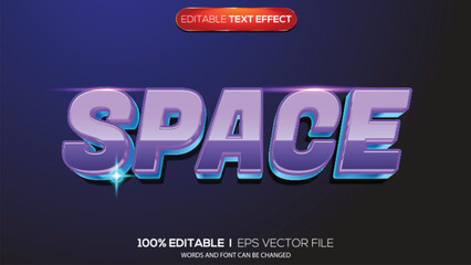 3d text effect space theme