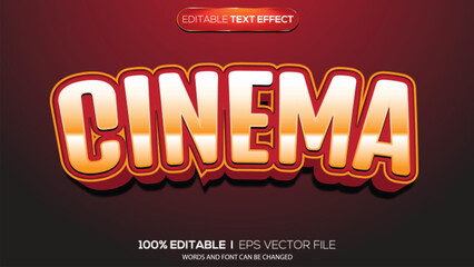 3d text effect cinema theme