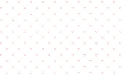 ドットでできた赤いハートマークから広がるひし形のドットのグリッド