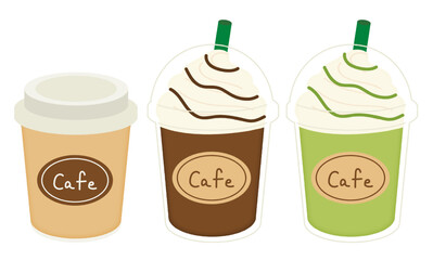 コーヒー・フラペチーノ・抹茶フラペチーノ/ Coffee Frappuccino Matcha Frappuccino