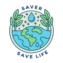 World Water Day Eco Saver Concept Illustration