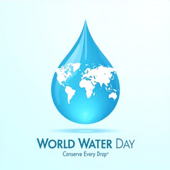 planet earth with drop