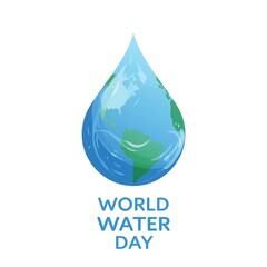 water drop with green leaf