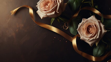rose on a wooden background