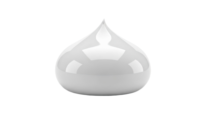 Glossy White Droplet