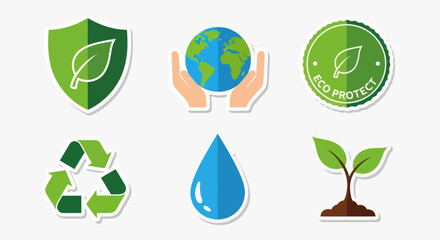 Obraz premium Eco Friendly Symbols for Sustainability.