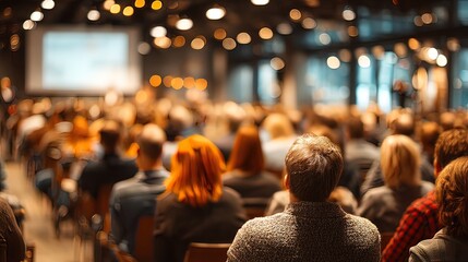 Audience at a conference or lecture