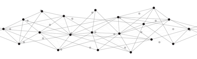 Abstract polygon data network connect lines and dots on transparent background. Concept of Network, Business, Connecting, Molecule, Data, Chemical