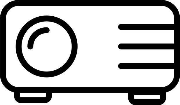 projector outline icon for graphic design, logo, web site, social media, mobile app, ui illustration