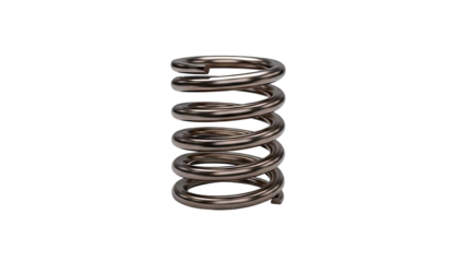 Bronze Coil Spring on White Background