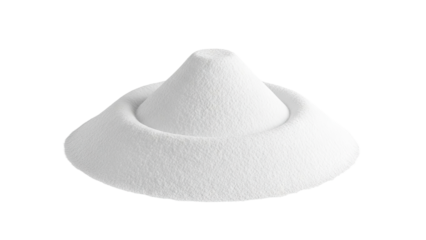 Abstract White Powder Cone Sculpture