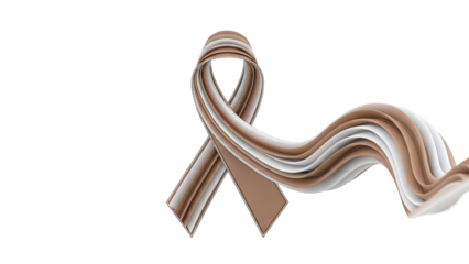 Brown and White Ribbon Symbol
