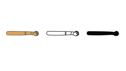 An illustration of three cigarette butts in different colors and styles
