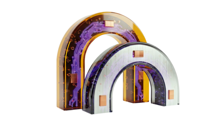 Abstract Arches with Circuit Board Design