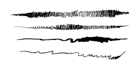 Obraz premium black pen drawn marks isolated on white background