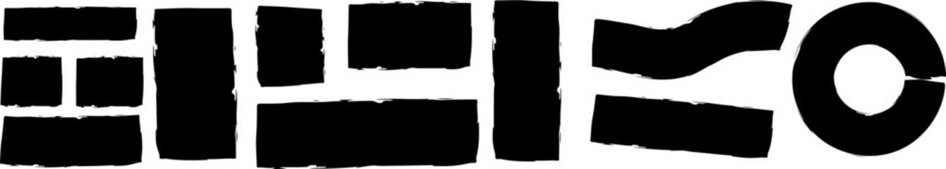 Vintage grunge-style boxes ideal for collage, text highlights, banners, stickers, and poster designs. Perfect for adding a distressed, retro, and artistic look to creative projects.