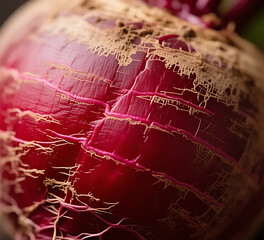 Macro close-up of beetroot skin texture