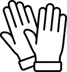 Obraz premium cleaning gloves icon outline vector