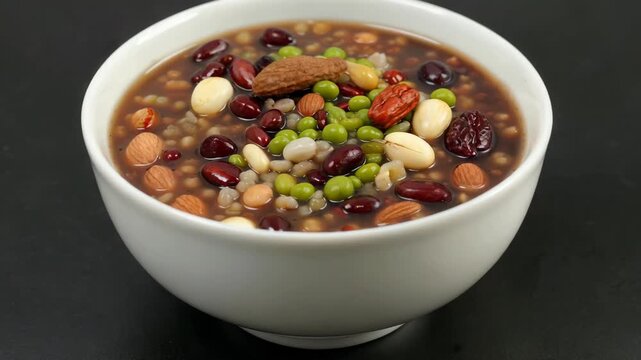 A bowl of nutritious grain porridge and nutritious Laba
