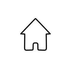 Fototapeta premium A simple black line drawing of a house icon