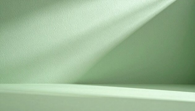 光が差し込む部屋の壁　グリーンの和紙調の背景