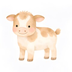 S&uuml;&szlig;es K&auml;lbchen Clipart &ndash; Bauernhof Tier Clipart Grafik, Farmtier Illustration