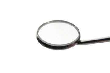 Dental tool for examining teeth in a bright area, isolated, PNG