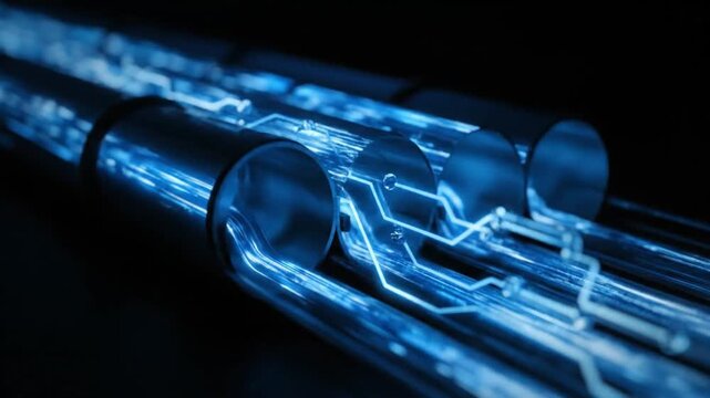 Electricity Flowing Through Glass Tubes.
