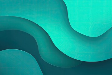 Layered, abstract waves in varying shades of teal and turquoise, textured background