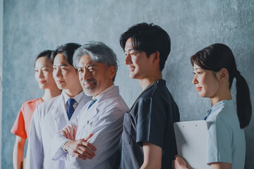 プロフェッショナルな医療チームのポートレート