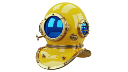 Yellow Vintage Diving Helmet