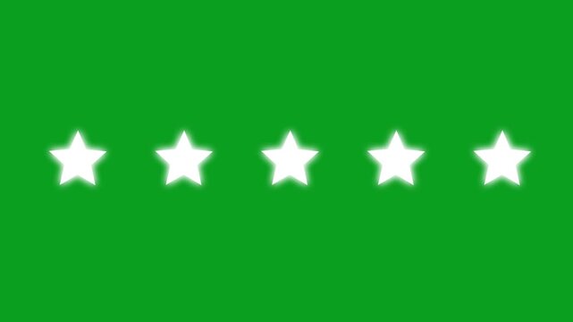 white color Five stars rating icon customer satisfaction icon concept Special with rating star icon 5 star top rating on green background