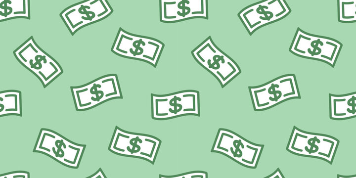 お金のシームレス背景画像。紙幣。（Seamless background image of money.）
