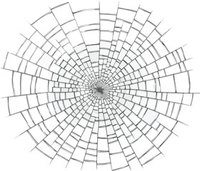 Obraz premium Abstract radial pattern of shattered glass texture creating a dramatic impact effect and fragile consequence