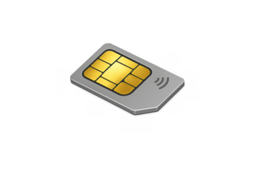 Sim card representing global connection, digital data, phone services, and modern telecommunication technology