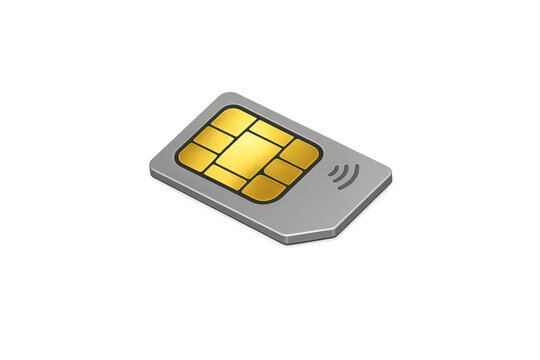 Sim card representing global connection, digital data, phone services, and modern telecommunication technology