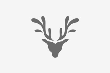 Fototapeta premium Stag head unique minimalist logo 