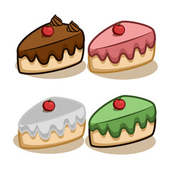 slice of sweet soft cake