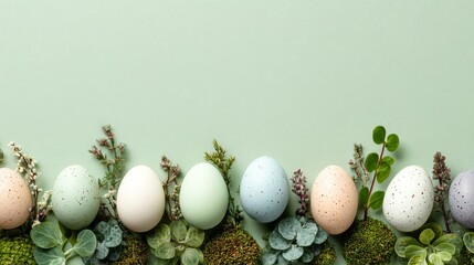 Fototapeta premium easter,,eggs,,spring,,holiday,,festive,,celebration,,colorful,,pastel,,decoration,,circle,,seasonal,,bright,,blue,,yellow,,pink,,green,,fun,,traditional,,seasonal,,ornament,,pattern,,festival,,eggshel