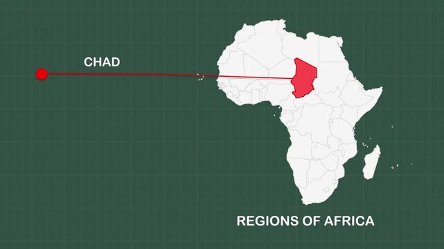 Chad in Africa abstract animated video footage with smooth motion background for modern digital design, presentations, advertising visuals and creativ