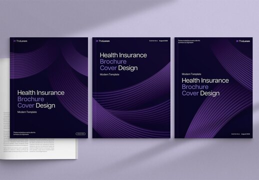 Modern Brochure Cover Template, Multipurpose Front Page Design for Company Report & Document Layouts