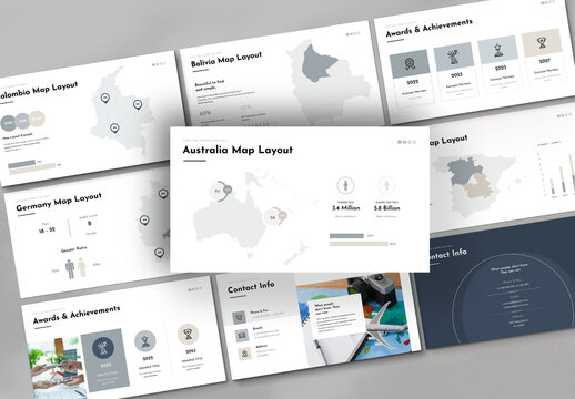 Map Infographic Presentation Layout