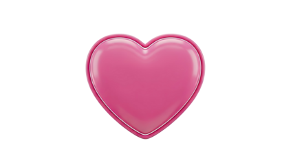 3D Pink Heart Icon