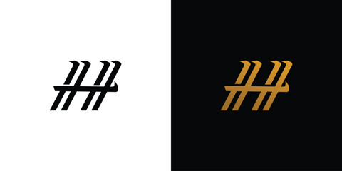 Obraz premium Luxury and unique H logo design