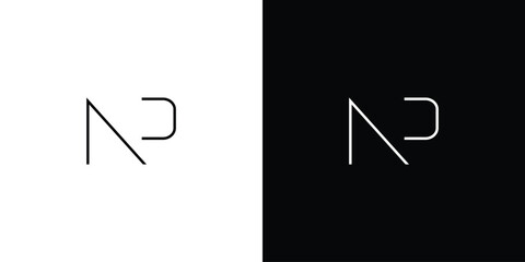 Modern and unique NP logo design © Rusly
