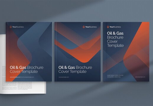 Brochure Report Cover Template in Abstract, Creative & Modern Corporate Theme for Large Company Docs
