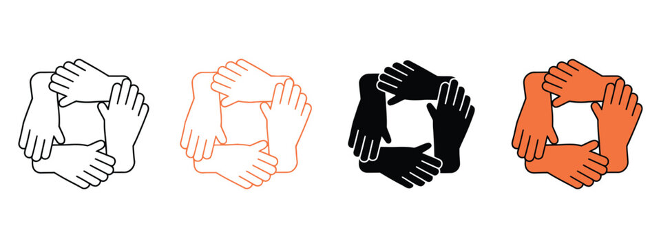 Teamwork icon vector, teamwork, collaboration, and community symbol illustration representing business unity, professional partnership, team communication, shared goals, modern corporate infographic 