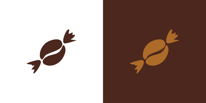 The coffee candy logo design is unique and fun
