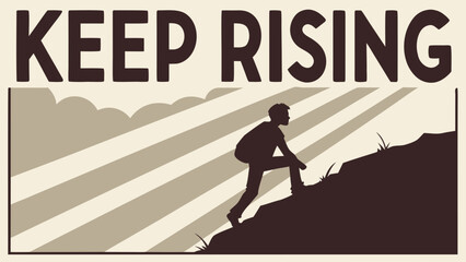 Inspirational Minimalist Illustration vector art design  – Motivation, Personal Growth, Mindfulness and Life Journey Concept Background landscapes 